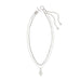 Kendra Scott : Abbie Silver Pave Frame Multi Strand Necklace in Ivory Mother of Pearl - Kendra Scott : Abbie Silver Pave Frame Multi Strand Necklace in Ivory Mother of Pearl