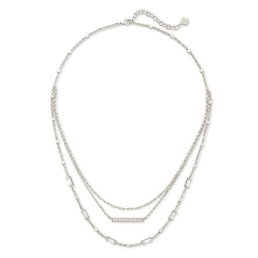 Kendra Scott : Addison Triple Strand Necklace in Silver - Kendra Scott : Addison Triple Strand Necklace in Silver