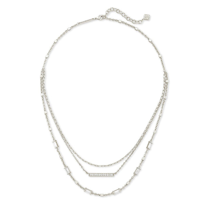 Kendra Scott : Addison Triple Strand Necklace in Silver - Kendra Scott : Addison Triple Strand Necklace in Silver