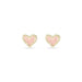 Kendra Scott : Ari Heart Gold Stud Earrings in Rose Quartz - Kendra Scott : Ari Heart Gold Stud Earrings in Rose Quartz