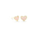 Kendra Scott : Ari Heart Gold Stud Earrings in Rose Quartz - Kendra Scott : Ari Heart Gold Stud Earrings in Rose Quartz