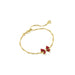 Kendra Scott : Blair Gold Bow Small Delicate Chain Bracelet in Bright Red Drusy - Kendra Scott : Blair Gold Bow Small Delicate Chain Bracelet in Bright Red Drusy