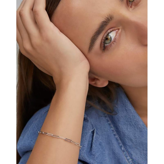 Kendra Scott : Courtney Paperclip Bracelet in Silver - Kendra Scott : Courtney Paperclip Bracelet in Silver