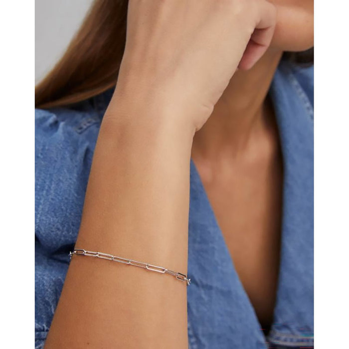 Kendra Scott : Courtney Paperclip Bracelet in Silver - Kendra Scott : Courtney Paperclip Bracelet in Silver