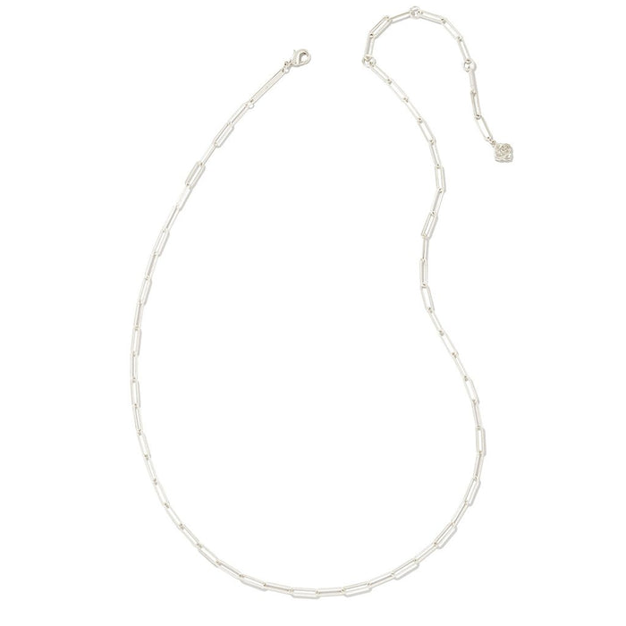 Kendra Scott : Courtney Paperclip Necklace in Silver - Kendra Scott : Courtney Paperclip Necklace in Silver