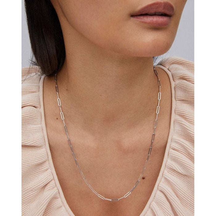 Kendra Scott : Courtney Paperclip Necklace in Silver - Kendra Scott : Courtney Paperclip Necklace in Silver