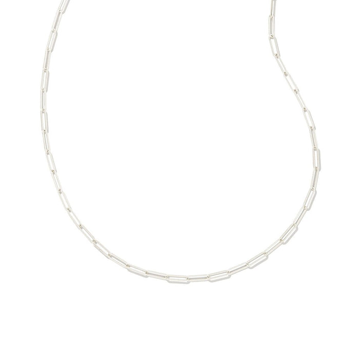 Kendra Scott : Courtney Paperclip Necklace in Silver - Kendra Scott : Courtney Paperclip Necklace in Silver