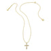 Kendra Scott : Cross Gold Pendant Necklace in White Crystal - Kendra Scott : Cross Gold Pendant Necklace in White Crystal