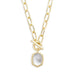 Kendra Scott : Daphne Convertible Gold Link and Chain Necklace in Ivory Mother Of Pearl - Kendra Scott : Daphne Convertible Gold Link and Chain Necklace in Ivory Mother Of Pearl