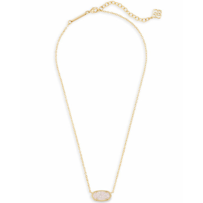 Kendra Scott : Elisa Gold Pendant Necklace - Iridescent Drusy