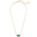 Kendra Scott : Elisa Gold Pendant Necklace in London Blue Glass - Kendra Scott : Elisa Gold Pendant Necklace in London Blue Glass