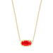 Kendra Scott :Elisa Gold Pendant Necklace in Red Illusion - Kendra Scott :Elisa Gold Pendant Necklace in Red Illusion