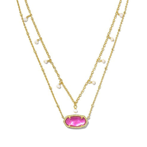 Kendra Scott : Elisa Pearl Multi Strand Necklace - Gold Azalea Illusion - Kendra Scott : Elisa Pearl Multi Strand Necklace - Gold Azalea Illusion