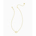 Kendra Scott : Elisa Ridge Open Frame Short Pendant Necklace in Gold - Kendra Scott : Elisa Ridge Open Frame Short Pendant Necklace in Gold