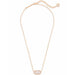 Kendra Scott : Elisa Rose Gold Pendant Necklace in Iridescent Drusy - Kendra Scott : Elisa Rose Gold Pendant Necklace in Iridescent Drusy