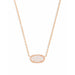 Kendra Scott : Elisa Rose Gold Pendant Necklace in Iridescent Drusy - Kendra Scott : Elisa Rose Gold Pendant Necklace in Iridescent Drusy