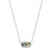 Kendra Scott : Elisa Short Pendant Necklace in Rhodium Abalone Shell - Kendra Scott : Elisa Short Pendant Necklace in Rhodium Abalone Shell