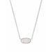 Kendra Scott : Elisa Silver Pendant Necklace in Iridescent Drusy - Kendra Scott : Elisa Silver Pendant Necklace in Iridescent Drusy