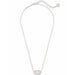 Kendra Scott : Elisa Silver Pendant Necklace in Iridescent Drusy - Kendra Scott : Elisa Silver Pendant Necklace in Iridescent Drusy