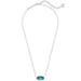 Kendra Scott : Elisa Silver Pendant Necklace in London Blue Glass - Kendra Scott : Elisa Silver Pendant Necklace in London Blue Glass