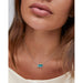 Kendra Scott : Elisa Silver Pendant Necklace in London Blue Glass - Kendra Scott : Elisa Silver Pendant Necklace in London Blue Glass