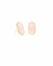 Kendra Scott : Ellie Gold Stud Earrings In Rose Quartz - Kendra Scott : Ellie Gold Stud Earrings In Rose Quartz