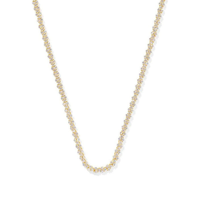 Kendra Scott : Emery Gold Tennis Necklace in White Crystal - Kendra Scott : Emery Gold Tennis Necklace in White Crystal