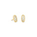 Kendra Scott : Grayson Gold Stud Earrings in White Crystal - Kendra Scott : Grayson Gold Stud Earrings in White Crystal