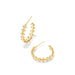 Kendra Scott : Jada Gold Small Hoop Earrings in White Crystal - Kendra Scott : Jada Gold Small Hoop Earrings in White Crystal