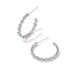 Kendra Scott : Jada Silver Hoop Earrings in White Crystal - Kendra Scott : Jada Silver Hoop Earrings in White Crystal