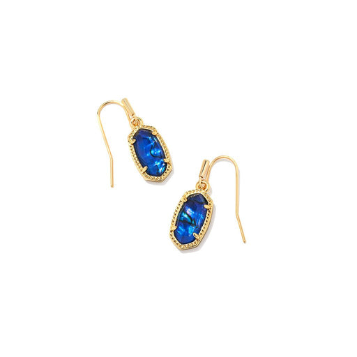 Kendra Scott : Lee Gold Drop Earrings - Navy Abalone - Kendra Scott : Lee Gold Drop Earrings - Navy Abalone