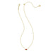 Kendra Scott : Mini Abbie Gold Satellite Short Pendant Necklace in Cranberry Illusion - Kendra Scott : Mini Abbie Gold Satellite Short Pendant Necklace in Cranberry Illusion