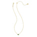 Kendra Scott : Mini Abbie Gold Satellite Short Pendant Necklace in Green Illusion - Kendra Scott : Mini Abbie Gold Satellite Short Pendant Necklace in Green Illusion