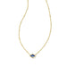 Kendra Scott : Mini Abbie Gold Satellite Short Pendant Necklace in Navy Abalone - Kendra Scott : Mini Abbie Gold Satellite Short Pendant Necklace in Navy Abalone