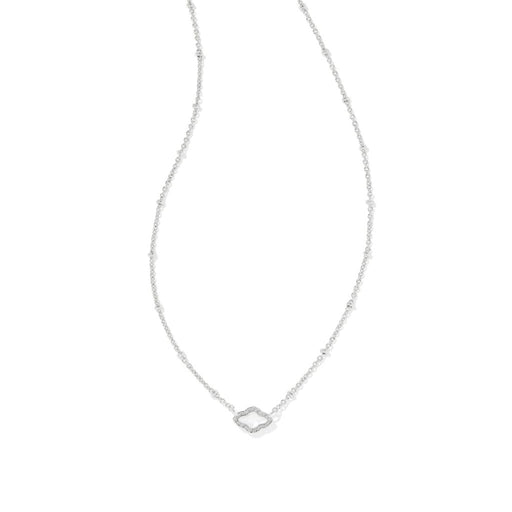 Kendra Scott : Mini Abbie Silver Satellite Short Pendant Necklace in Ivory Mother - of - Pearl - Kendra Scott : Mini Abbie Silver Satellite Short Pendant Necklace in Ivory Mother - of - Pearl