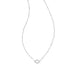 Kendra Scott : Mini Abbie Silver Satellite Short Pendant Necklace in Ivory Mother - of - Pearl - Kendra Scott : Mini Abbie Silver Satellite Short Pendant Necklace in Ivory Mother - of - Pearl