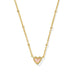 Kendra Scott : Mini Ari Heart Gold Satellite Short Pendant Necklace in Rose - Kendra Scott : Mini Ari Heart Gold Satellite Short Pendant Necklace in Rose