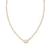 Kendra Scott : Mini Elisa Enamel Frame Short Pendant Necklace Gold - White Mother Of Pearl - Kendra Scott : Mini Elisa Enamel Frame Short Pendant Necklace Gold - White Mother Of Pearl