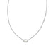 Kendra Scott : Mini Elisa Satellite Short Pendant Necklace in Silver Ivory Mother of Pearl - Kendra Scott : Mini Elisa Satellite Short Pendant Necklace in Silver Ivory Mother of Pearl