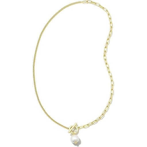 Kendra Scott : Pearl Gold Chain Necklace - White Pearl - Kendra Scott : Pearl Gold Chain Necklace - White Pearl