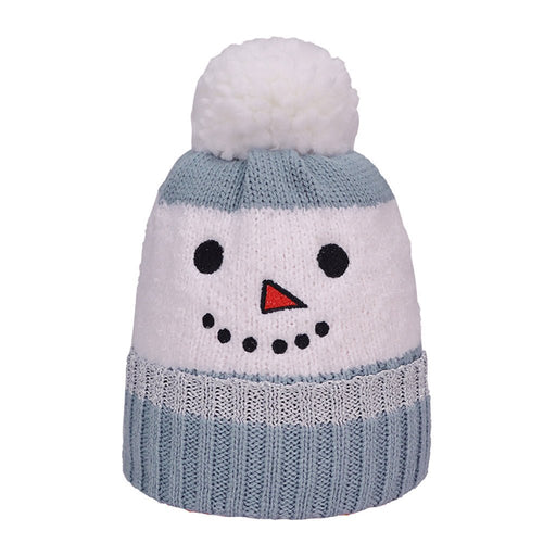 Knit Snowman Beanie Hat - Fashion by Mirabeau - Knit Snowman Beanie Hat - Fashion by Mirabeau