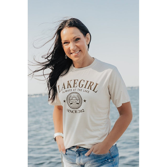 Lakegirl : Ringspun Short Sleeve Tee in Cappuccino - Lakegirl : Ringspun Short Sleeve Tee in Cappuccino