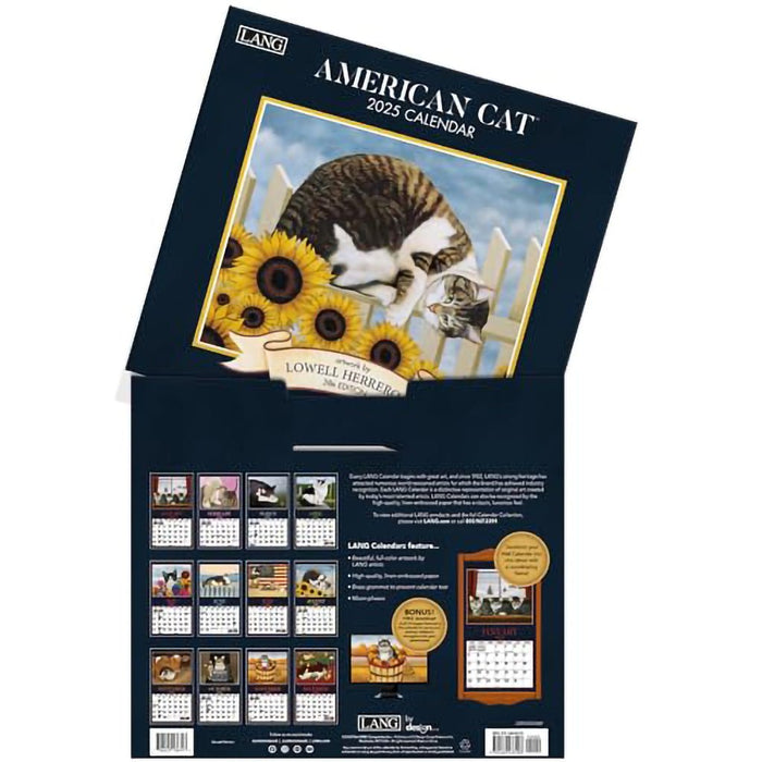 Lang : American Cat by Lowell Herrero 2025 Wall Calendar - Lang : American Cat by Lowell Herrero 2025 Wall Calendar