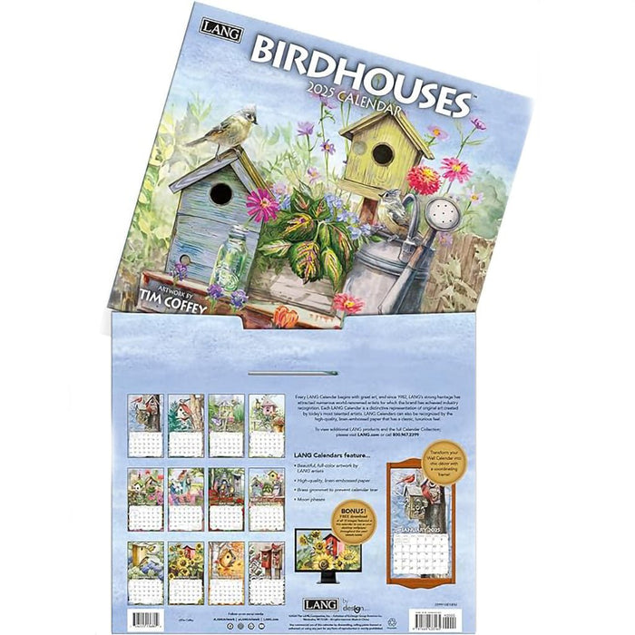 Lang : Birdhouses by Tim Coffey 2025 Wall Calendar - Lang : Birdhouses by Tim Coffey 2025 Wall Calendar