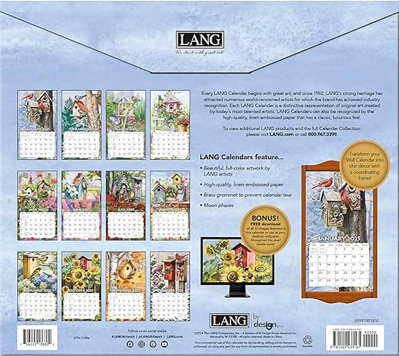 Lang : Birdhouses by Tim Coffey 2025 Wall Calendar - Lang : Birdhouses by Tim Coffey 2025 Wall Calendar