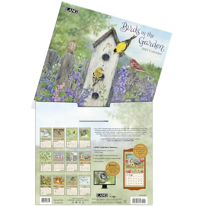 Lang : Birds in the Garden 2025 Wall Calendar by Jane Shasky - Lang : Birds in the Garden 2025 Wall Calendar by Jane Shasky