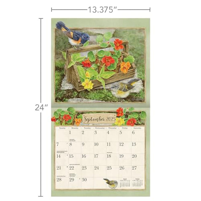 Lang : Birds in the Garden 2025 Wall Calendar by Jane Shasky - Lang : Birds in the Garden 2025 Wall Calendar by Jane Shasky