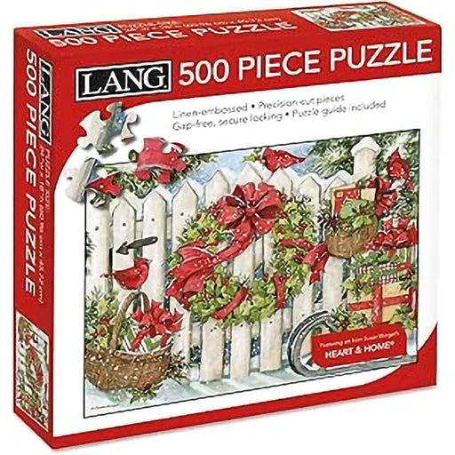 Lang : Christmas Fence Puzzle - 500 Pc - Lang : Christmas Fence Puzzle - 500 Pc