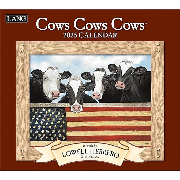 Lang : Cows Cows Cows by Lowell Herrero 2025 Wall Calendar - Lang : Cows Cows Cows by Lowell Herrero 2025 Wall Calendar