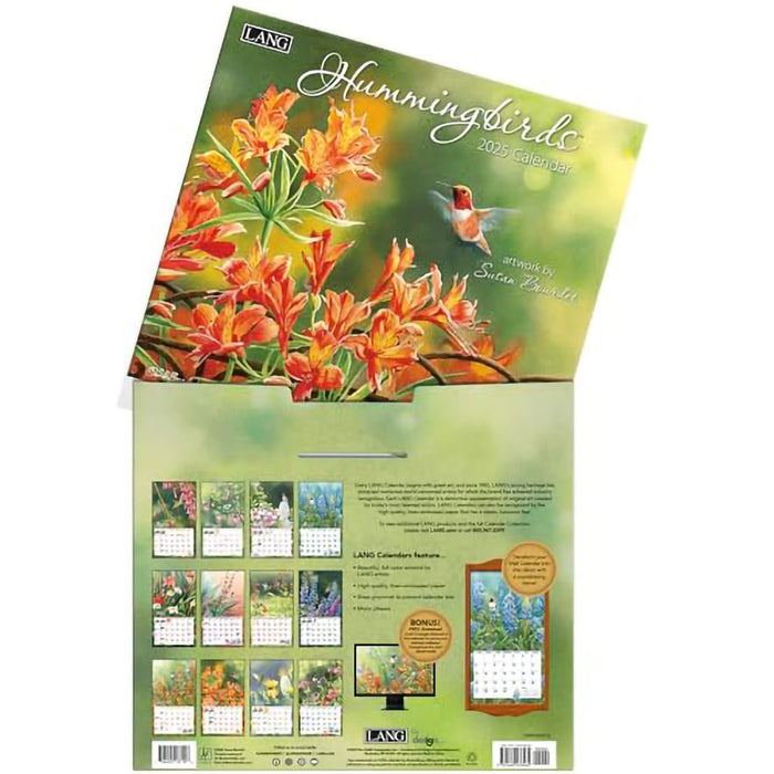 Lang : Hummingbirds by Susan Bourdet 2025 Wall Calendar - Lang : Hummingbirds by Susan Bourdet 2025 Wall Calendar